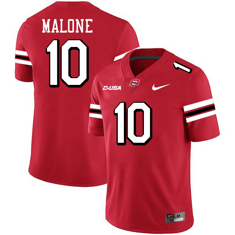 DeAngelo Malone WKU Jersey,Western Kentucky Hilltoppers #10 DeAngelo Malone Jersey Youth-Red